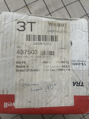 Glow worm honeywell gas valve - worm,